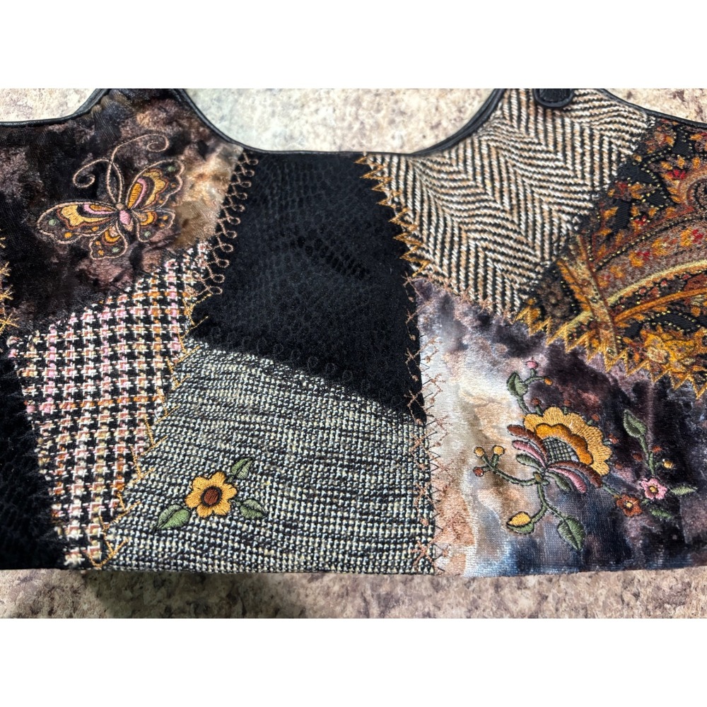 Unique Patchwork Shoulder Bag Hobo Boho Paisley B… - image 3